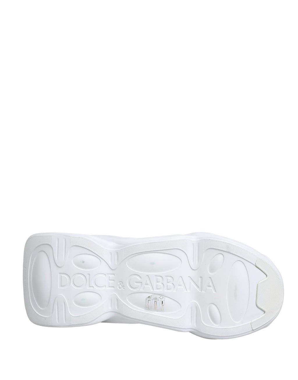 Chaussures Dolce & Gabbana sneakers basses blanches Slip On Wave, style décontracté et moderne, vue de face.