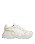 Chaussures basses blanches Dolce & Gabbana Daymaster en cuir, sneakers élégants pour homme.