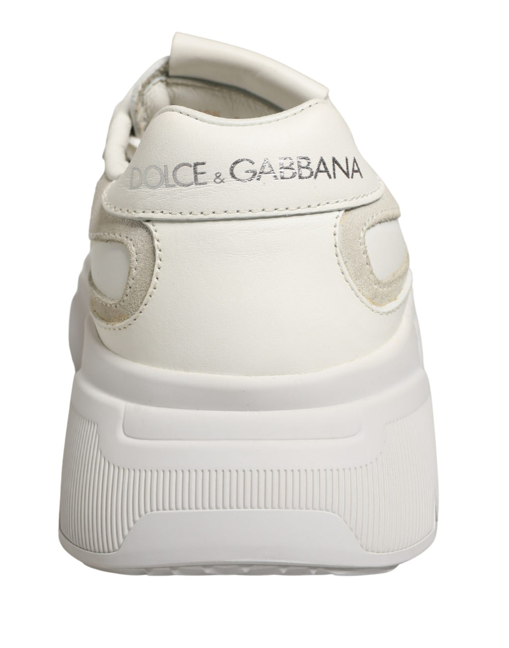 Chaussures sneakers basses en cuir blanc Dolce & Gabbana Daymaster, chaussures décontractées pour homme.