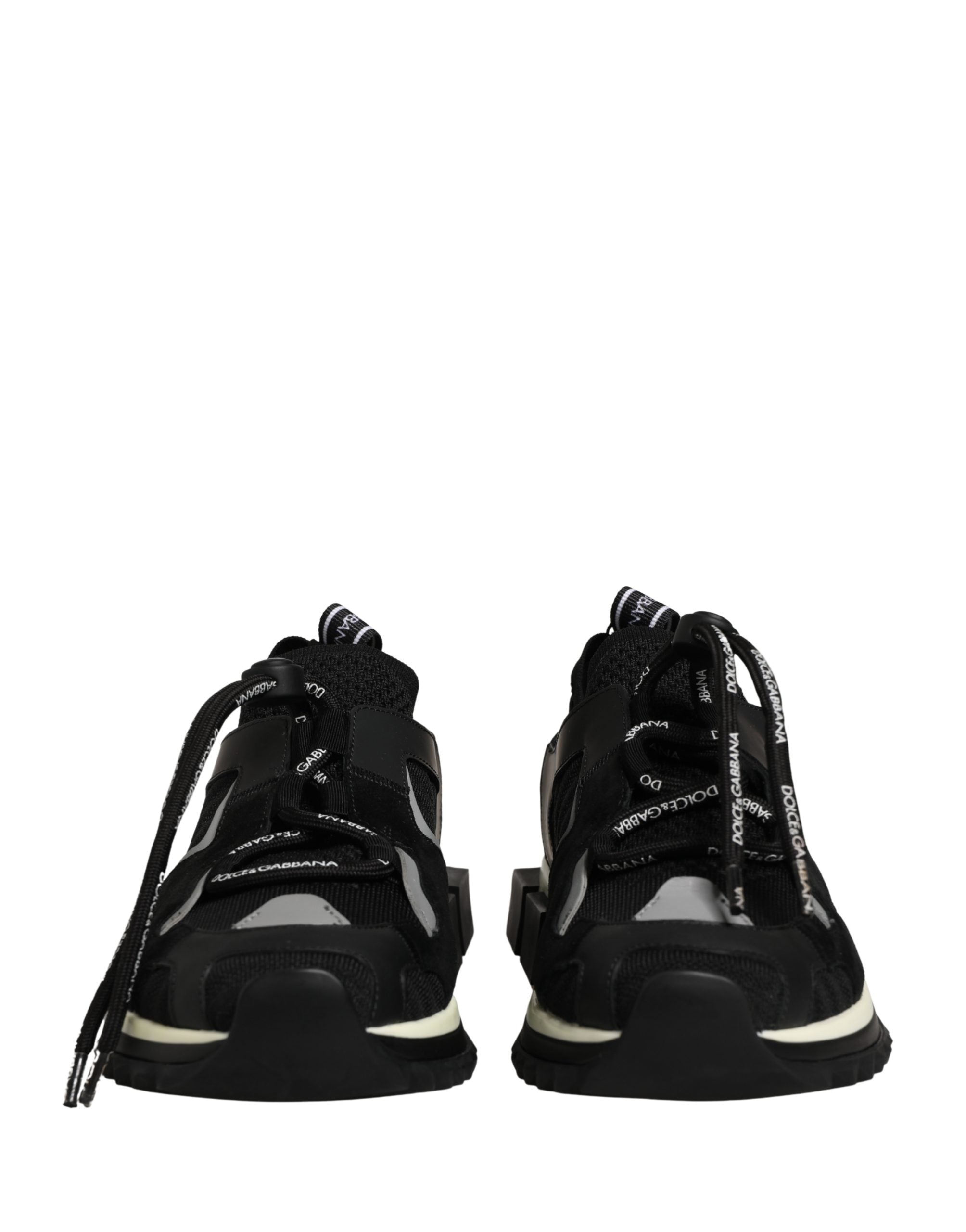 Chaussures de trekking noires Dolce & Gabbana Sorrento en mesh avec semelle robuste et design moderne.