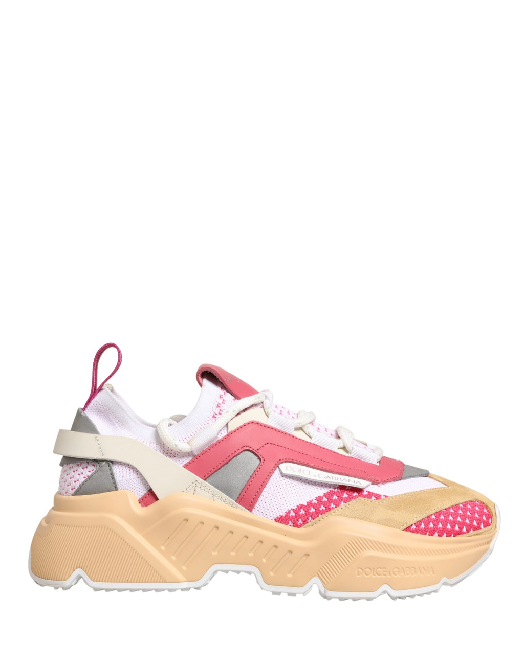 Chaussures sneakers basses Dolce & Gabbana Daymaster multicolores avec design coloré et logo de la marque sur le côté.