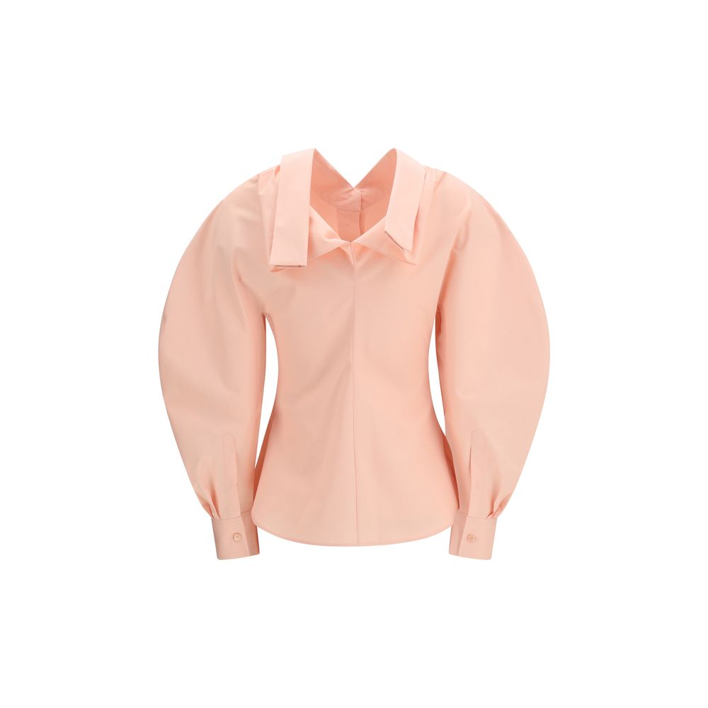Chemise en coton multicolore Givenchy avec col et manches longues, vue de face.