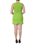 Robe courte sans manches Dolce & Gabbana en viscose verte, silhouette évasée et style élégant.
