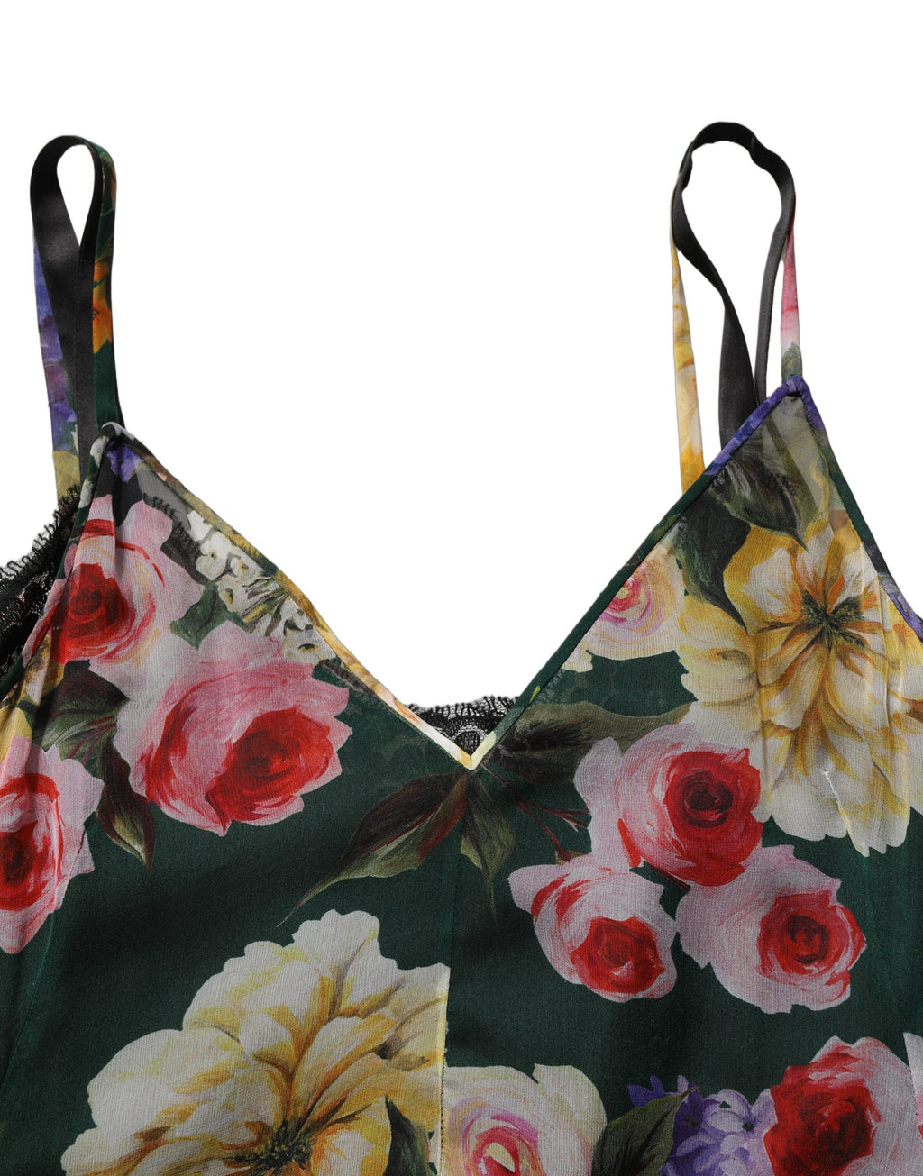 Robe courte sans manches Dolce & Gabbana à imprimé floral multicolore, élégante et féminine.