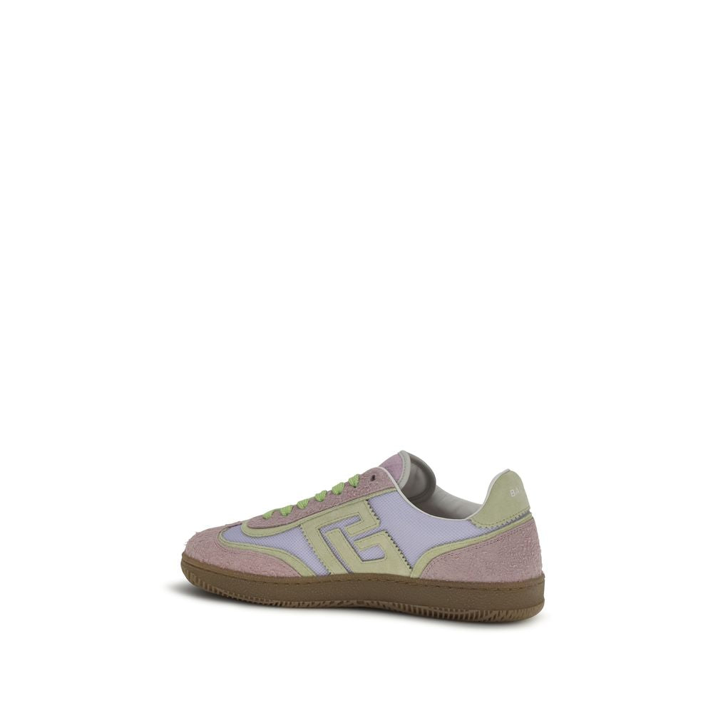 Sneakers Balmain Bos Taurus en cuir de veau multicolore, style athlétique et tendance, avec détails colorés et design moderne.