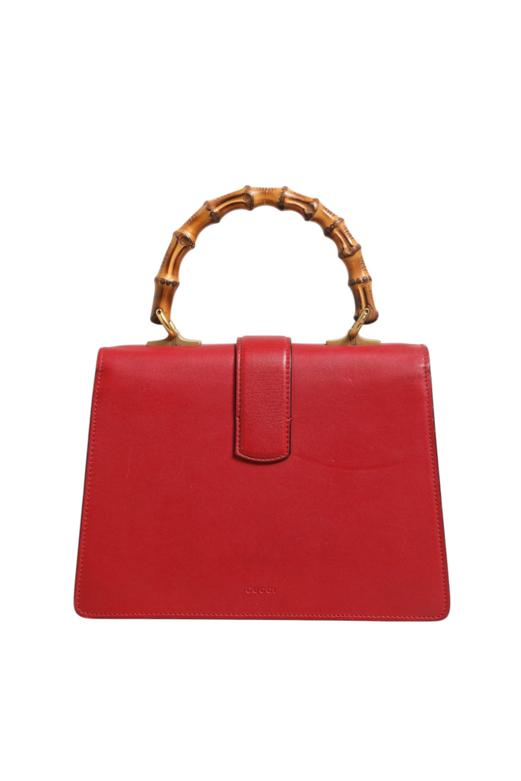 Sac à main Gucci Dionysus Medium en cuir blanc, bleu et rouge avec détails en bambou et poignée en haut.