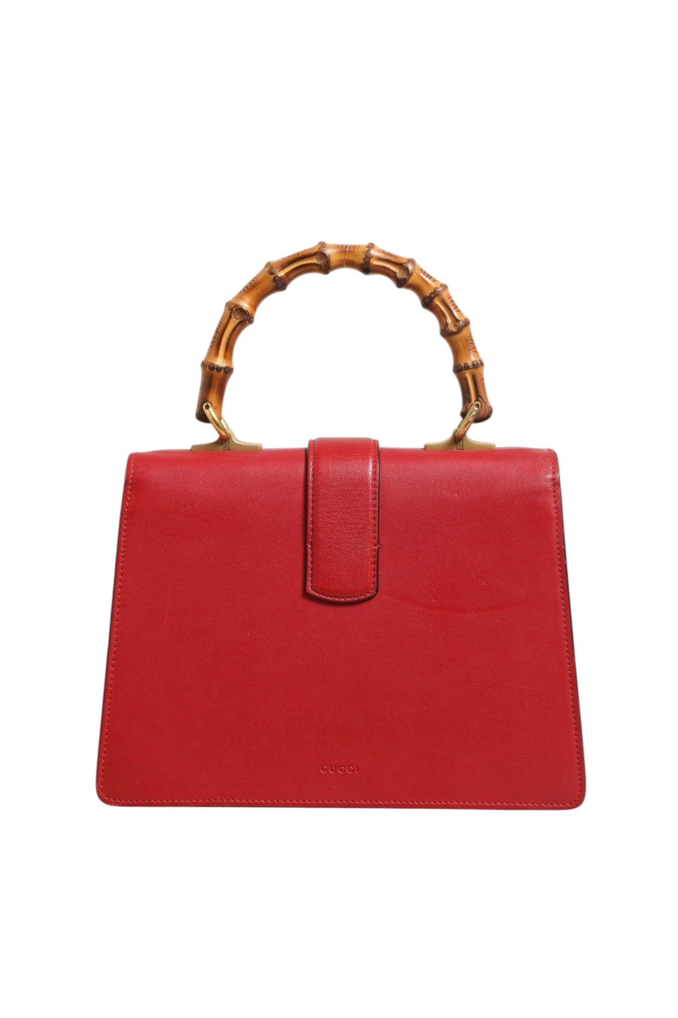 Sac à main Gucci Dionysus Medium en cuir blanc, bleu et rouge avec détails en bambou et poignée en haut.