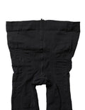 Collants en nylon noir Dolce & Gabbana avec motif tartan, collants élégants et confortables pour femme.