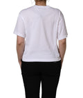 T-shirt blanc Dolce & Gabbana I Love Supermodel en coton avec col rond, vue de face.