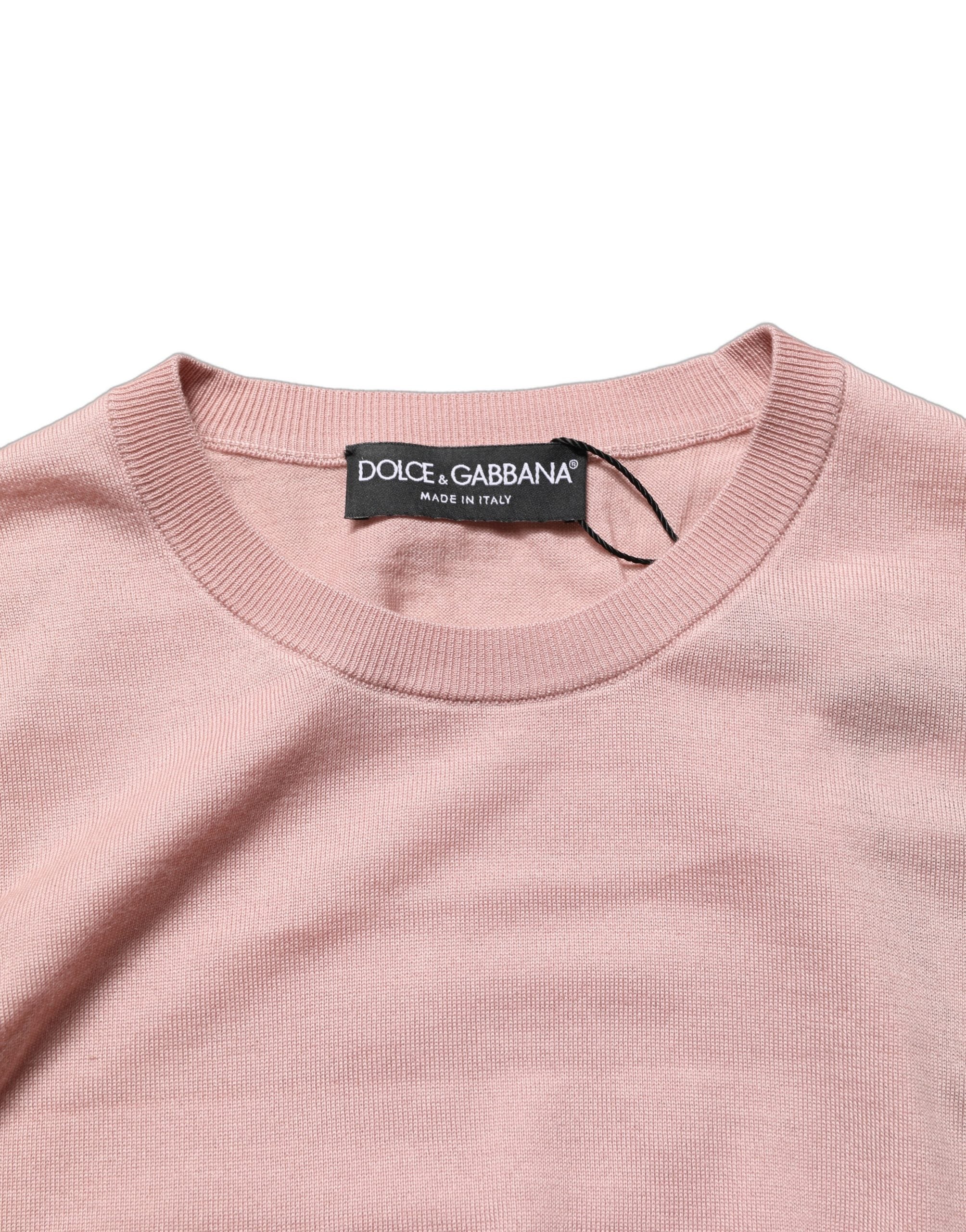 Débardeur en cachemire rose sans manches de Dolce & Gabbana, tricoté, avec un style élégant et moderne.