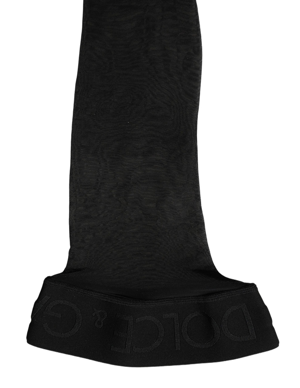 Chaussettes hautes en nylon noir transparents de Dolce & Gabbana, élégantes et délicates, pour un look sophistiqué.