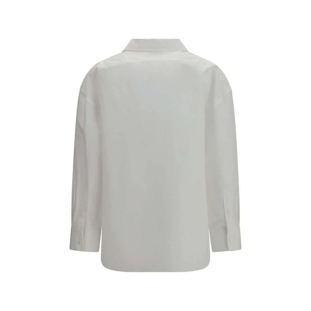 Chemise blanche en coton Givenchy, élégante avec col classique et boutons, parfaite pour un style sophistiqué.