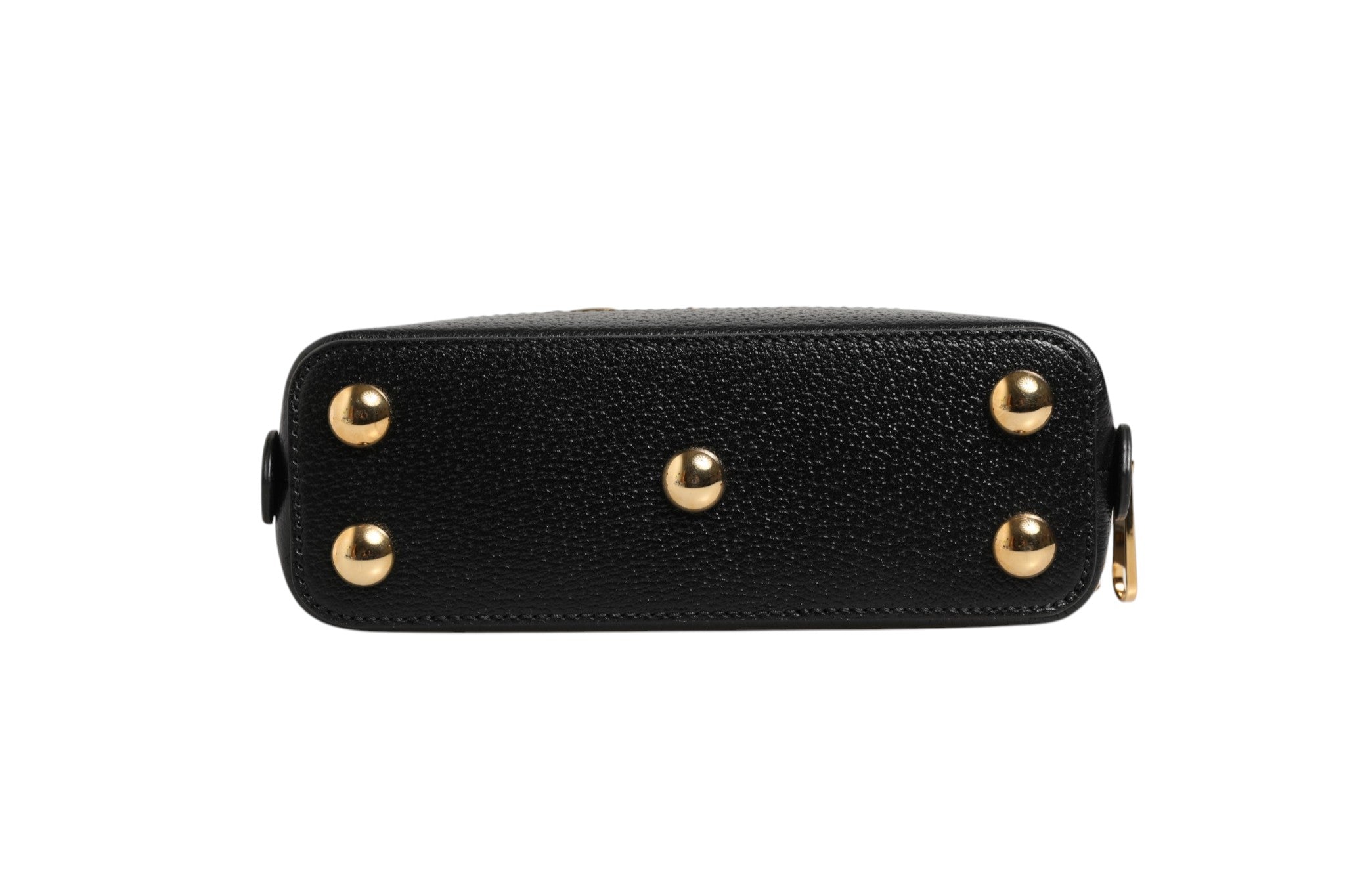 Mini sac Gucci x Adidas Horsebit 1955, en cuir noir avec logo Gucci et détail Horsebit, vue de face.