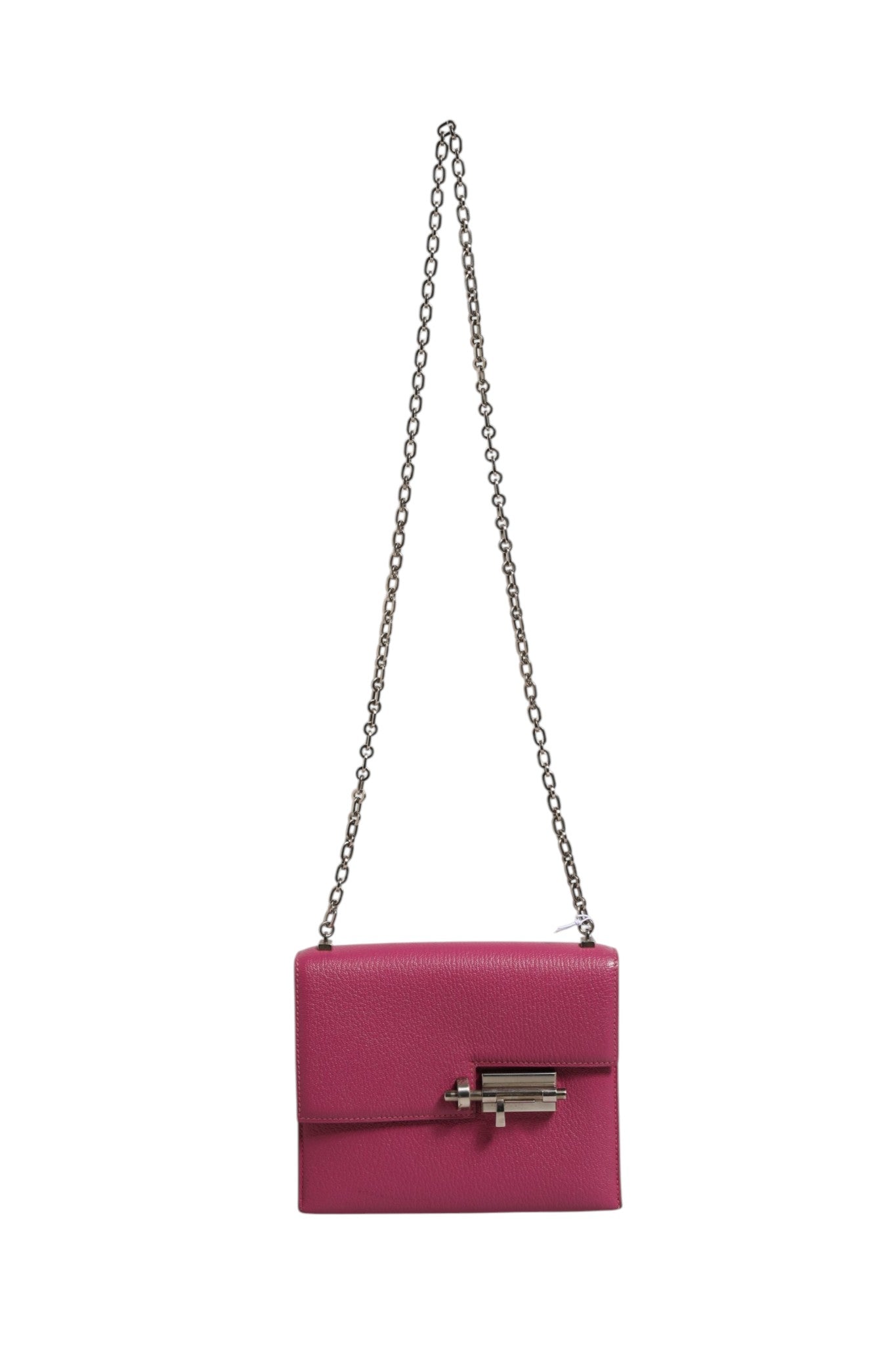 Petite sac Hermès Verrou Chaine en chèvre Mysore Magnolia, avec fermeture métallique et chaîne élégante.