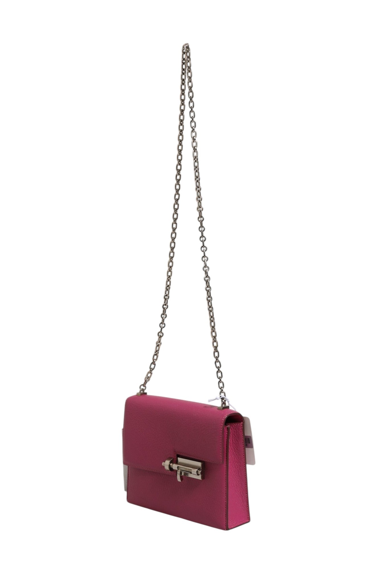 Sac à main Hermès Mini Verrou Chaine en chèvre Mysore Magnolia, avec serrure métallique et chaîne en métal doré.
