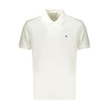 Chemise polo blanche pour homme de Calvin Klein en coton, avec col classique et logo discret sur la poitrine.