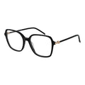 Lunettes Tommy Hilfiger en acétate noir avec monture ronde, mode élégante et sophistiquée pour un style classique.