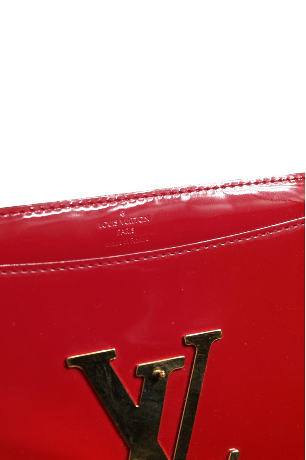 Louis Vuitton Louise PM Red Patent-Leder Wallet On Chain