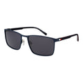 Lunettes de soleil Tommy Hilfiger en métal bleu avec monture élégante et design moderne.