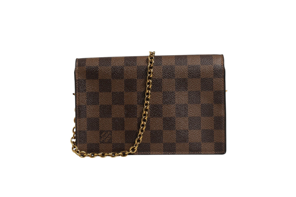 Louis Vuitton Damier Ebene Vavin Geldbörse mit Kette