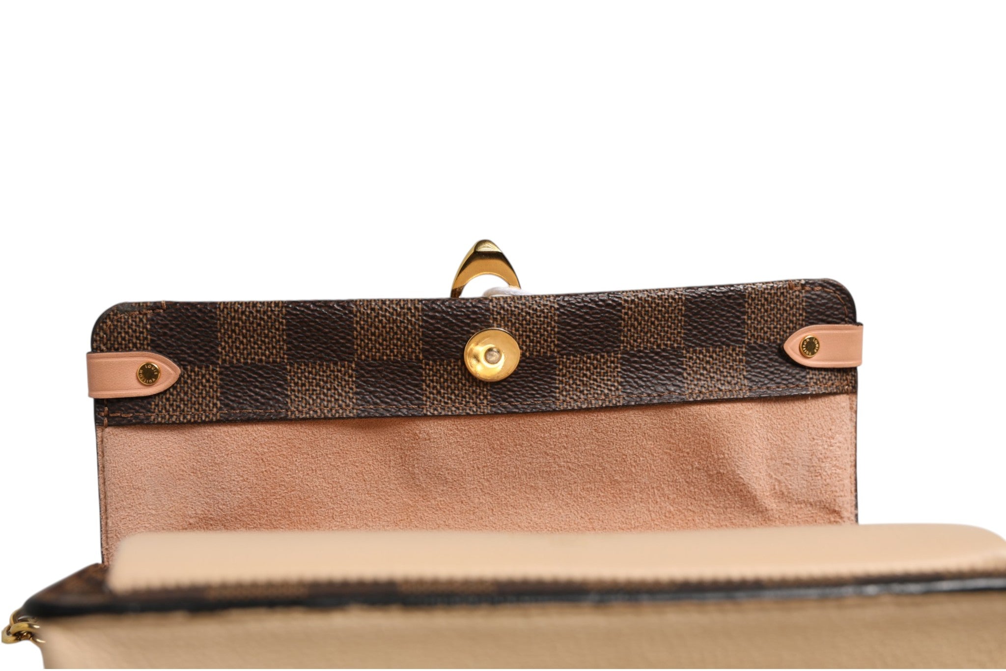 Louis Vuitton Damier Ebene Vavin Geldbörse mit Kette
