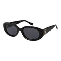 Lunettes de soleil Tommy Hilfiger en acétate noir avec monture élégante et branches épaisses.