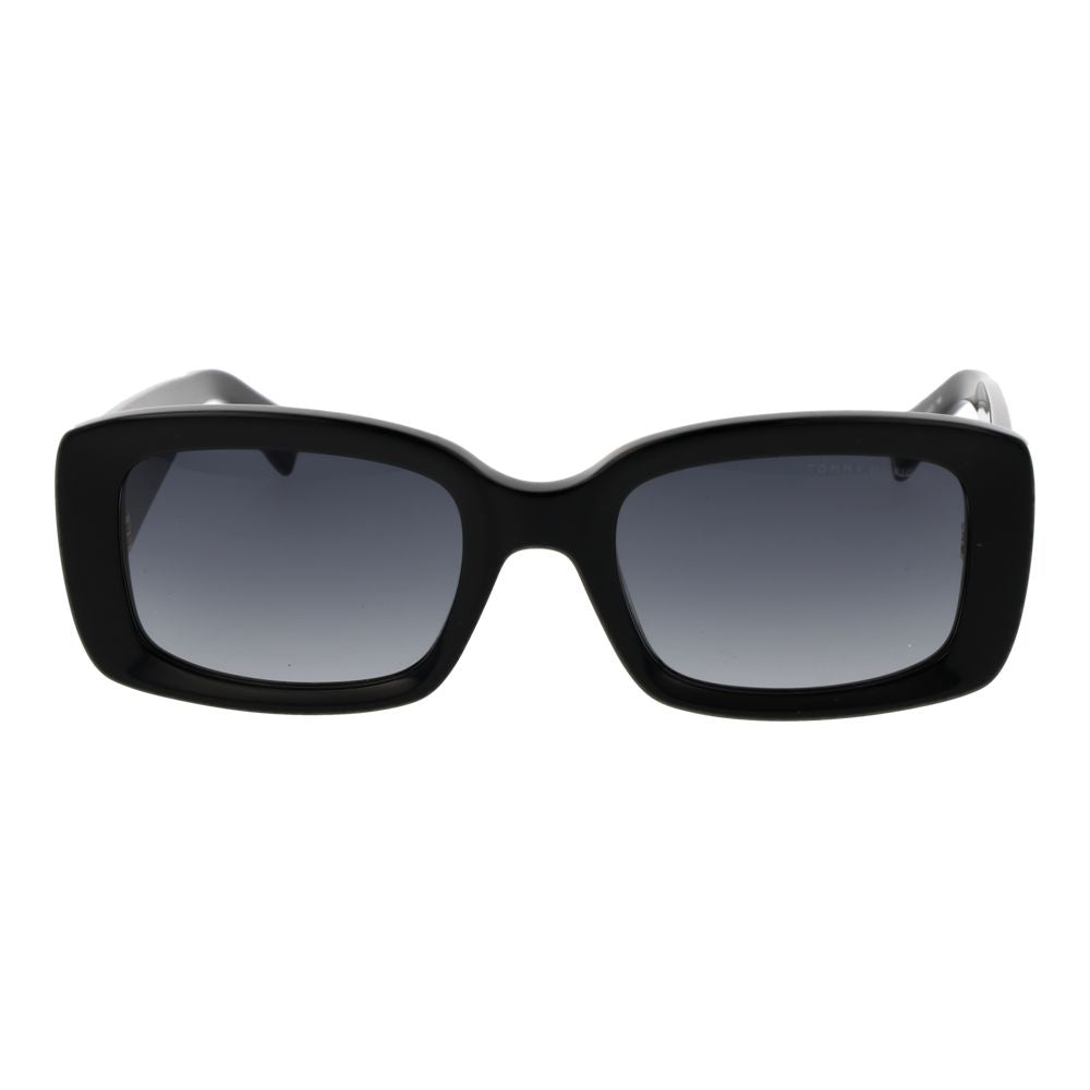 Lunettes de soleil Tommy Hilfiger noires en acétate avec monture élégante et design moderne pour homme ou femme.