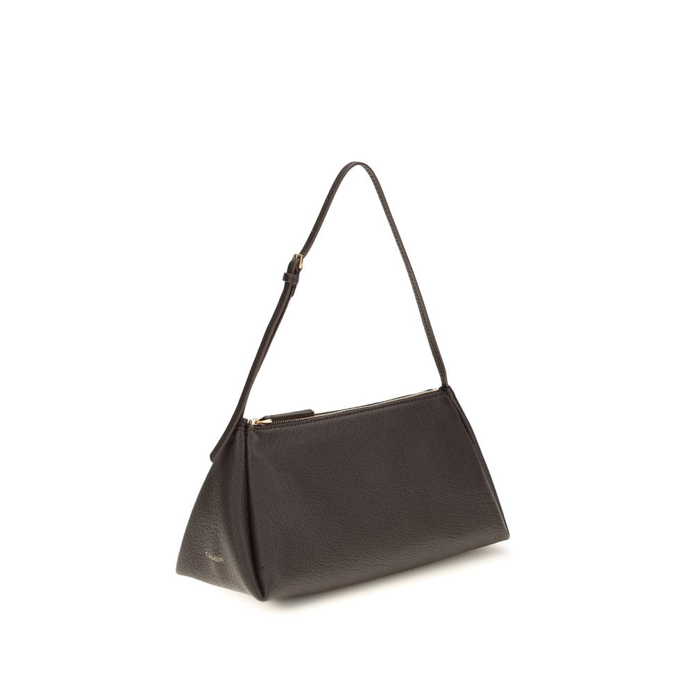 Sac à main en cuir de veau marron Bos Taurus de Calvin Klein, sac élégant avec poignées et détails en cuir naturel.