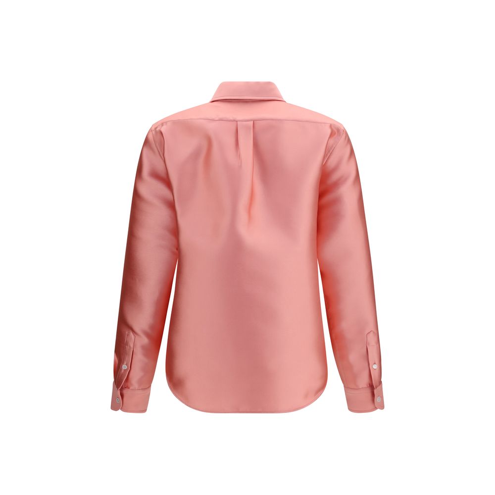 Chemise pour homme Calvin Klein en polyester multicolore, avec col classique et manches longues, vue de face.