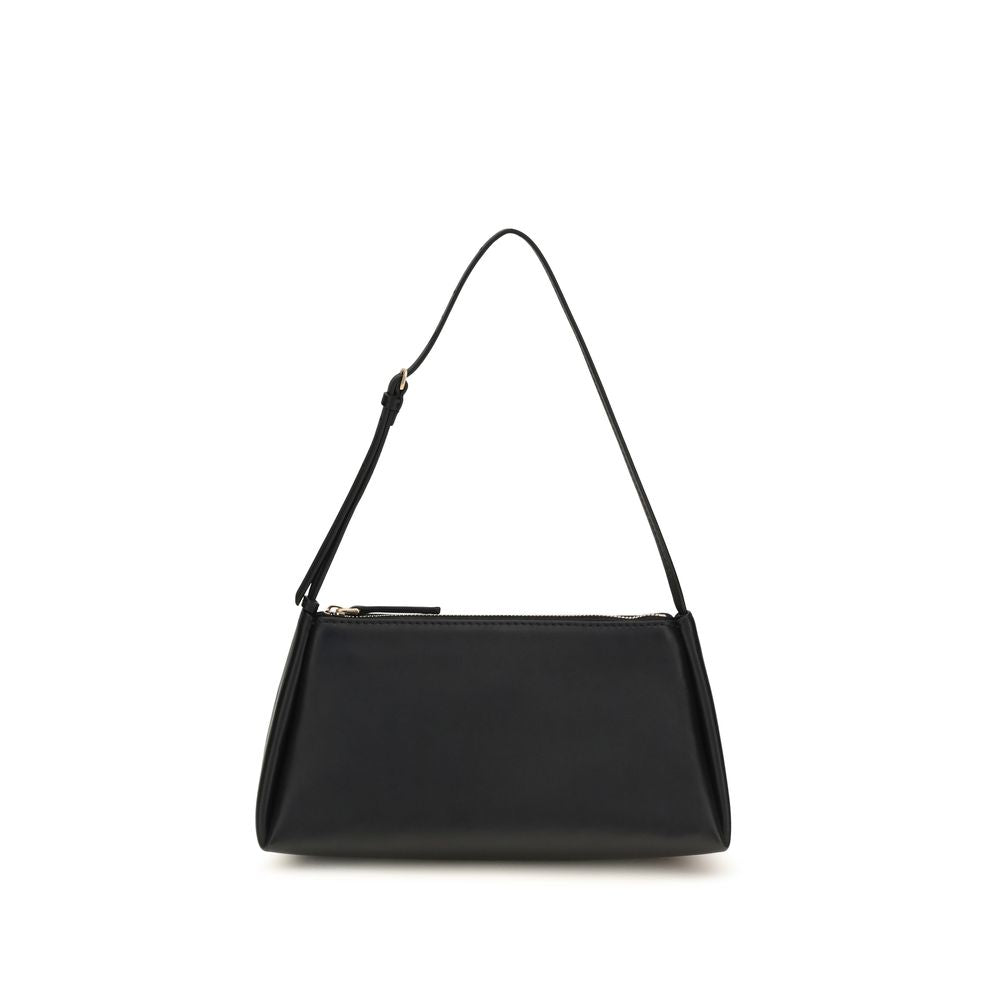 Sac à main Calvin Klein en cuir de veau noir Bos Taurus, élégant et raffiné, avec poignées et détails sophistiqués.