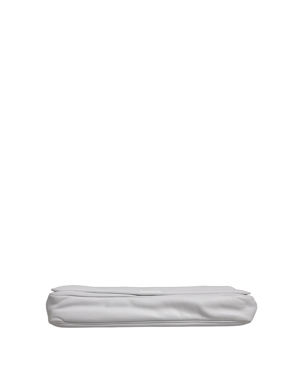 Sac à main Dolce & Gabbana blanc avec plaque logo, bandoulière pour femme, sac à épaule élégant et tendance.