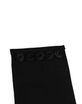 Dolce & Gabbana Black Gold Tone Crystal Brass Flower Brooches Belt