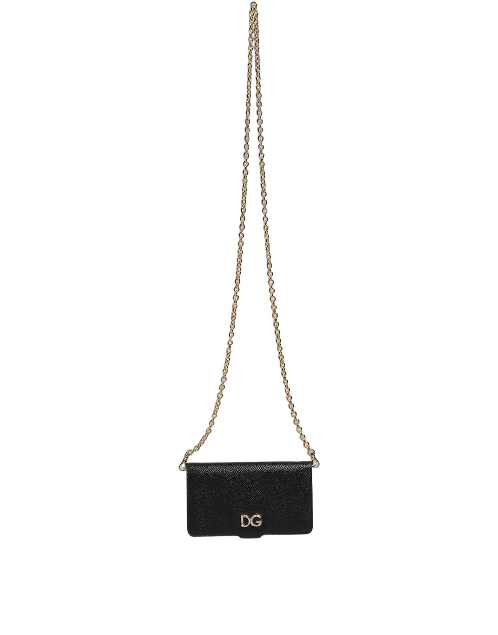 Coque flip Dolce & Gabbana en cuir de veau noir pour iPhone X - XS, élégante et sophistiquée.