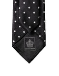 Dolce & Gabbana Black White Polka Dots Silk Adjustable Men Necktie Tie