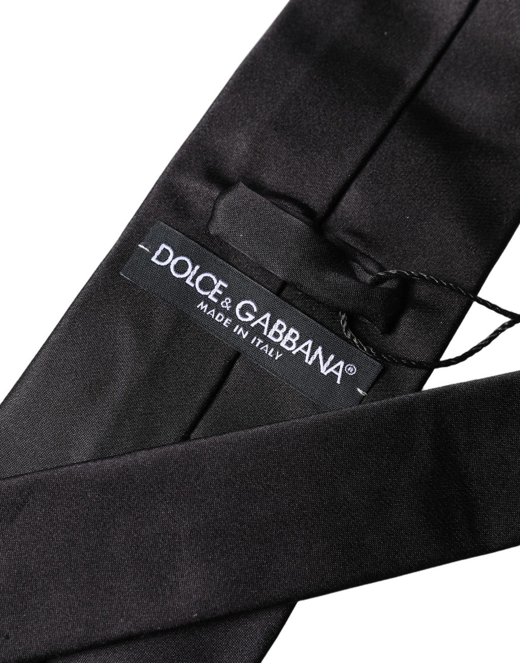 Dolce & Gabbana Brown Logo Embroidery Silk Adjustable Men Necktie Tie