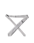 Dolce & Gabbana Gray Satin 100% Silk Adjustable Men Tied Necktie Tie