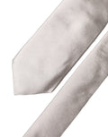 Dolce & Gabbana Light Gray Silk Satin Wide Adjustable Men Necktie Tie