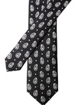 Dolce & Gabbana Black Paisley 100% Silk Adjustable Men Tied Necktie Tie