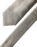 Dolce & Gabbana White Tattoo Floral Silk Adjustable Men Tied Necktie Tie
