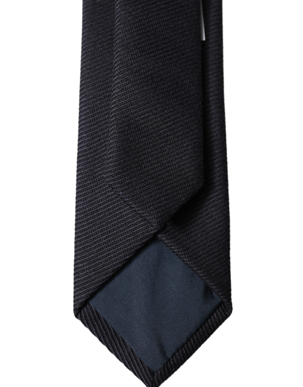 Dolce & Gabbana Dark Blue Solid 100% Silk Adjustable Men Tied Necktie Tie