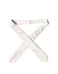 Dolce & Gabbana Off White Satin Silk Adjustable Women Tied Necktie Tie