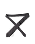 Dolce & Gabbana Black Satin 100% Silk Adjustable Women Tied Necktie Tie