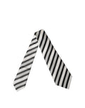 Dolce & Gabbana Black White Stripes Silk Adjustable Women Necktie Tie