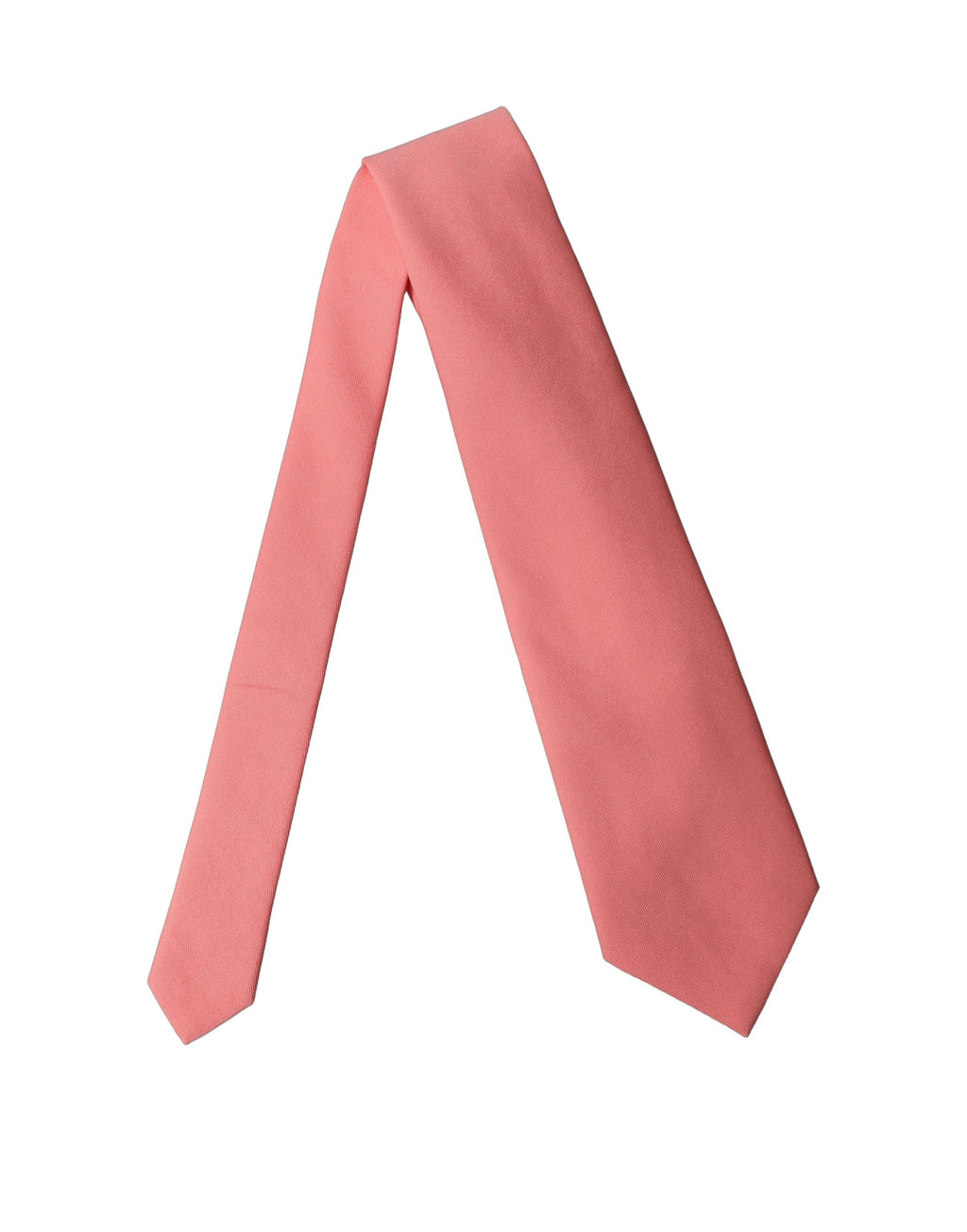 Dolce & Gabbana Coral Pink Polyester Adjustable Women Tied Necktie Tie