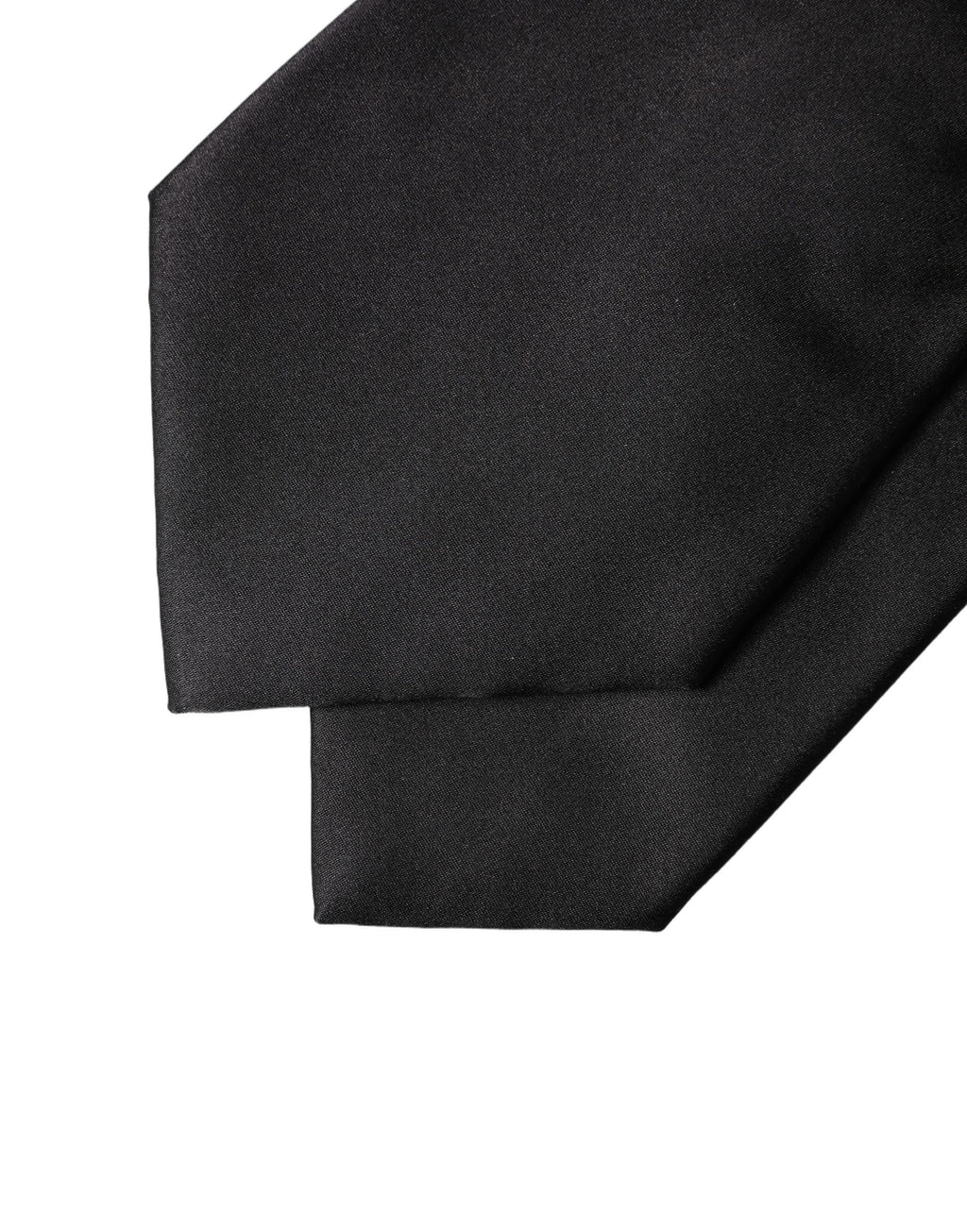 Dolce & Gabbana Black Satin Silk Blend Adjustable Women Tied Necktie Tie
