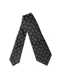 Dolce & Gabbana Dark Gray White Polka Dot Silk Adjustable Women Necktie Tie