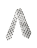 Dolce & Gabbana White Patterned Silk Adjustable Women Tied Necktie Tie