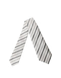 Dolce & Gabbana Gray White Stripes Silk Adjustable Women Necktie Tie