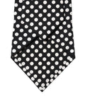 Dolce & Gabbana Dark Gray White Polka Dot Silk Adjustable Women Necktie Tie