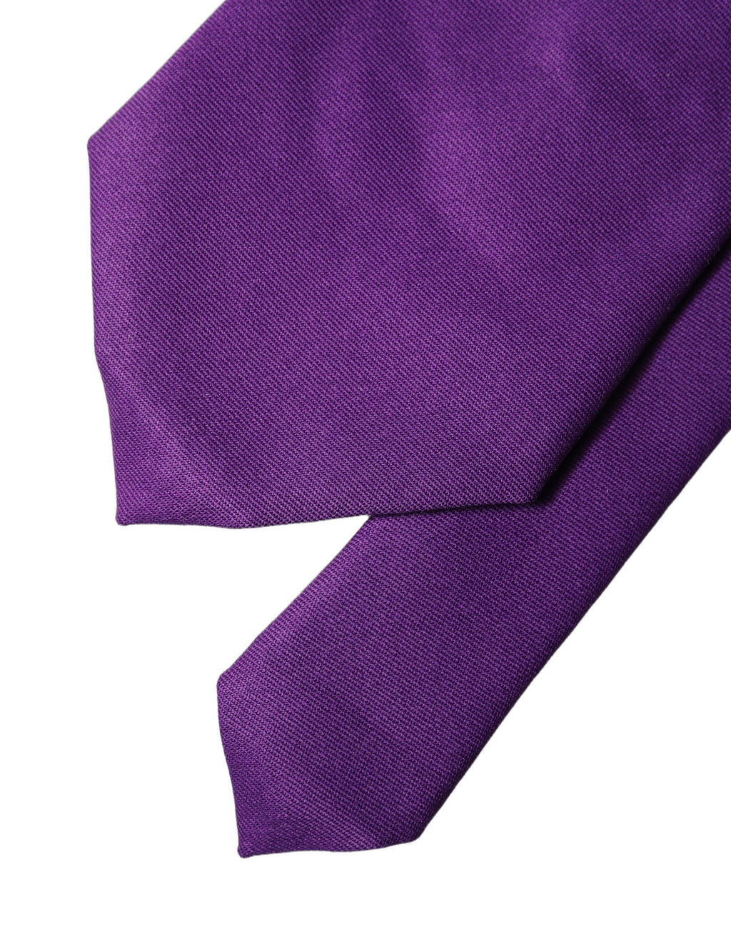 Dolce & Gabbana Purple Polyester Satin Adjustable Women Tied Necktie Tie